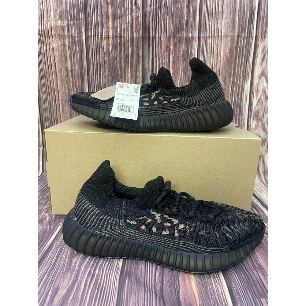 Adidas Yeezy Boost 350 V2 CMPCT Size 6.5 Slate Carbon Sneakers HQ6319 NWT